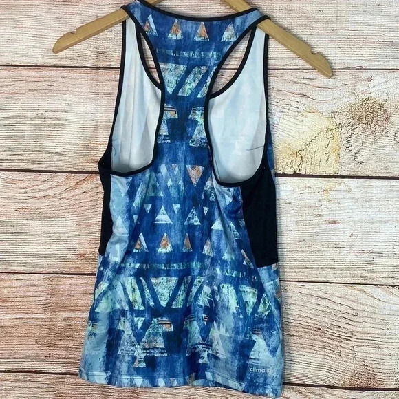 Adidas Climalite Women’s Sports Top Sleeveless Blue Pattern Small - Picture 4 of 7
